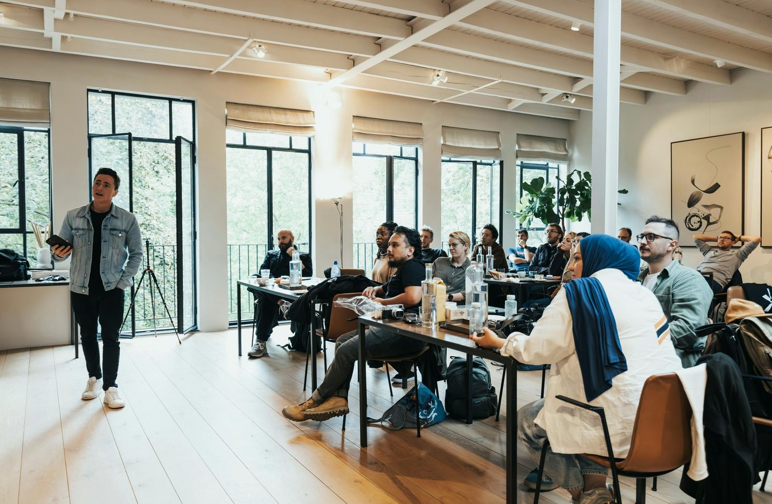 Professional business event venue discussion